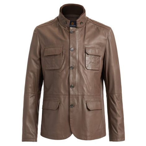 Nubuck Brown Leather Jacket