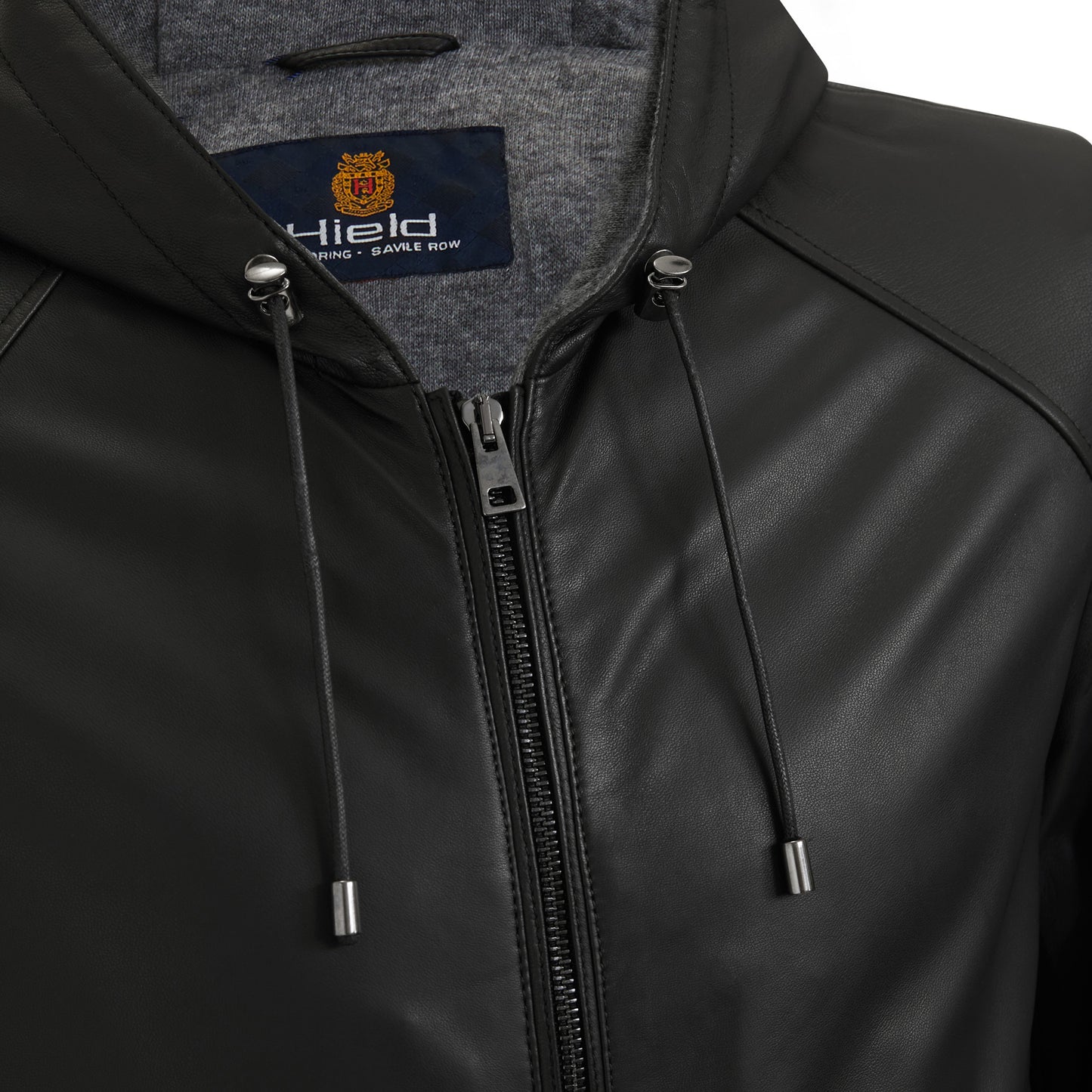 Mick Zip Up Leather Jacket - Image 2